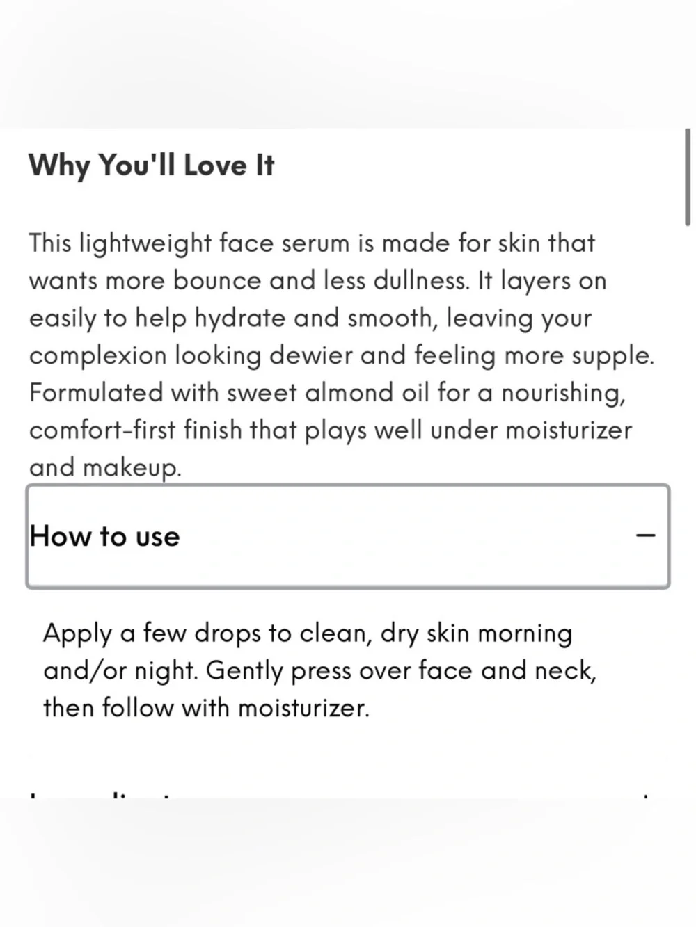 Skin radiant hydrates